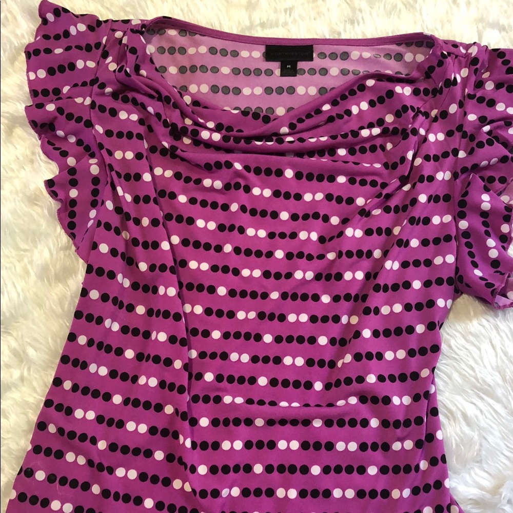Dress Top. Purple dress shirt. Worthington Top